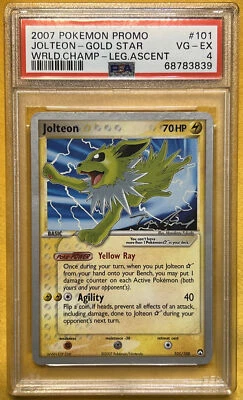 PSA 4 2007 Pokémon Promo Jolteon - Gold Star Wrld.Champ - Leg.Ascent #101 - Image 1 of 2