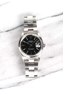 Rolex Oyster Perpetual Date Ref 15200 90s Black Dial 34mm Case. - Picture 1 of 5