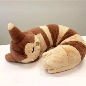 Peluche Furret Forma U Cuscino Collo Cuscino Peluche Marrone Collezione Animazione - Foto 1 di 7