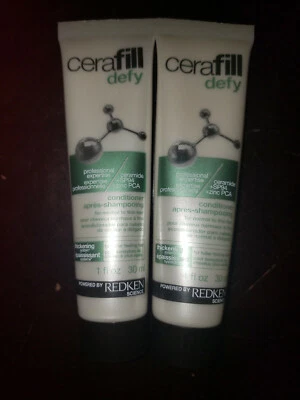 2x REDKEN CERAFILL Defy Conditioner For Normal To Thin Hair 1oz New !!! Travel - Image 1 of 2