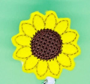 Sunflower Badge Reel ID Holder Nurse Doctor Teacher Vet Tech Dental Dentist NICU - Picture 1 of 2