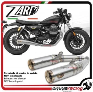 Zard exhausts steel silencer racing bronze logo Moto Guzzi V9 Bobber/Roamer 17> - Picture 1 of 5