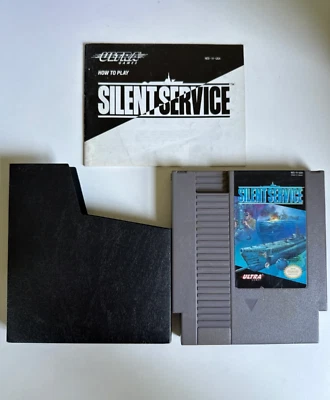 Silent Service (Nintendo Entertainment System, 1989) NES w/ Manual - Image 1 of 2