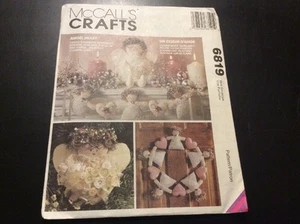 VINTAGE MCCALL'S CRAFTS #6819 PATTERN FOR ANGEL HEART CHRISTMAS DECORATIONS - Picture 1 of 3