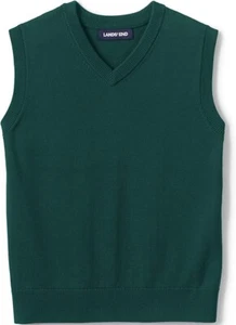 LANDS' END SCHOOL UNIFORM LITTLE KIDS COTTON MODAL FINE GAUGE SWEATER VEST - Picture 1 of 2