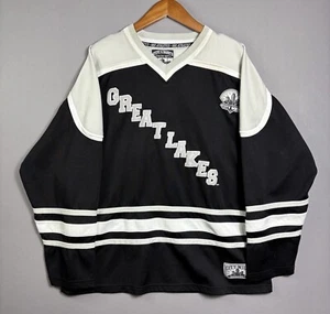 Steve & Barrys Hockey Jersey #11 City Wide Great Lakes Distress Size L Black Y2K - Picture 1 of 24
