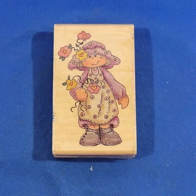 Vestido de niña con sello de goma en púrpura Foto 1 de 4