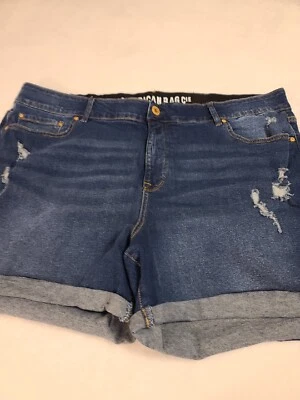 Pantalones cortos de mezclilla para mujer AMERICAN RAG CIE desgastados con puños 5 bolsillos; talla 22W Foto 1 de 4