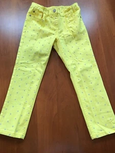 Girls mini Boden Size 9 Yellow Star Capri Jeans w/Adjustable Waist - Picture 1 of 3