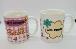 Barbie Set of 2, 2005 Coffee Mugs "Girl Power" , "Best Friends" Excellent Cond.  - Picture 1 of 12