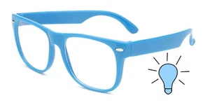 KIDS BLUE LIGHT GLASSES BLUE ANTI BLUE RAY CLEAR LENS GAMING COMPUTER W/TESTER - Picture 1 of 13