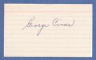 Baseball Player GEORGE CISAR (1937, d.2010) Autographed 3X5 Index Card