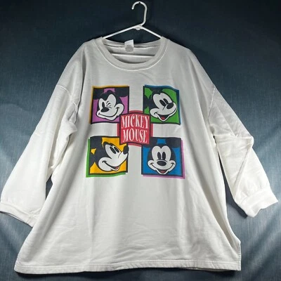 Толстовка женская Disney размер 3X белый хлопок Микки Маус ворота пуловер - Изображение 1 из 4