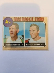 1968 Topps Athletics Rookie Stars Roberto Rodríguez/Darrell Osteen #199 en muy buena condición/excelente - Imagen 1 de 2