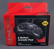 6 BUTTON ARCADE PAD NEW SEALED Retro Bit Sega Genesis CD