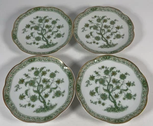 Haviland Limoges Bonneval Green tree saucers only lot of 4 - Picture 1 of 7