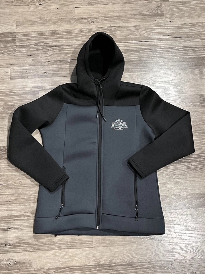 Antigua WrestleMania 40 Sudadera con Capucha Mujer Grande Gris Negro Cremallera Completa Foto 1 de 4