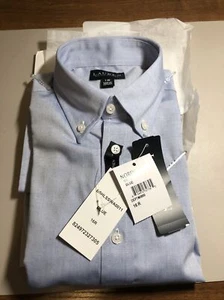 Unused - Nordstrom Ralph Lauren Boy Kids Blue Button Down Dress Shirt - Size 16 - Picture 1 of 3