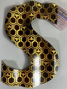 10" Letters for Wall Decor, Embossed Metal “S” Honeycomb Design by Lori Seibert - Picture 1 of 4