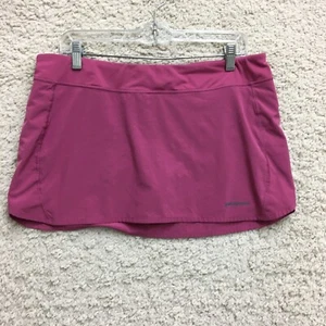 Patagonia Skort Large Adult Pink Mini Lined Skirt Pull On Stretch Tennis Women - Picture 1 of 9