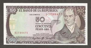 Kolumbien 50 Pesos 1.1.1983; UNC; P-422b; BNB-B954c; Politiker, Orchidee - Bild 1 von 2