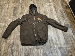 Nike Cleveland Browns Team Issued Jacket Mens Sz L Storm Fit Coaches Full Zip - Picture 1 of 10