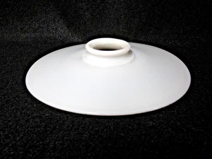 DE COLECCIÓN 8 1/4" INDUSTRIAL PLANO PANQUEQUE LECHE VIDRIO LÁMPARA PANTALLA REFLECTOR 2 1/4" - Imagen 1 de 6