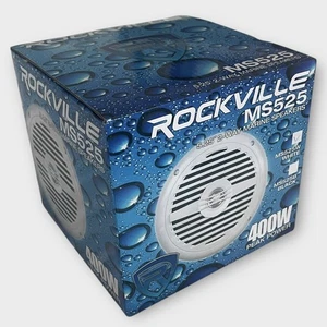 Rockville MS525W 5,25" 400 Watt wasserdicht Marine Boot Lautsprecher weiß Paar Set 2 - Bild 1 von 7