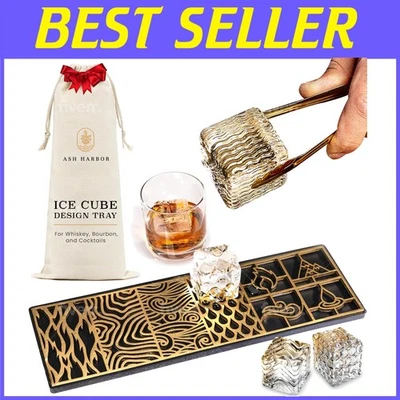 Moderna máquina de cubitos de hielo rectangular - Impresionantes patrones para cócteles exclusivos Foto 1 de 4