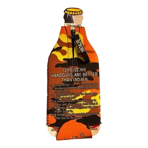 12 motivi NT4LFE bottiglia divertente Coozie arancione bottiglia mimetica Koozie - Foto 1 di 4