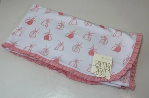 Beaufort Bonnet Company Baby Buggy Blanket Betsey’s Bonnets Pink White NWT - Picture 1 of 13