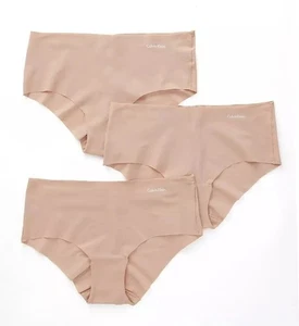 Calvin Klein QD3559 Invisibles Hipster Panty - 3 Pack SZ Large NEW Beige - Picture 1 of 6