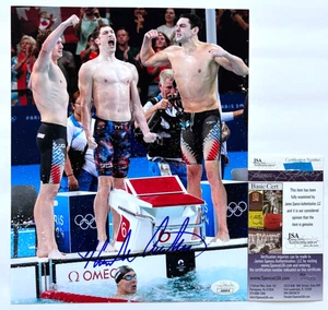 HUNTER ARMSTRONG SIGNED 8X10 PHOTO 2024 PARIS LA 2028 OLYMPIC SWIMMING USA JSA ! - Picture 1 of 2