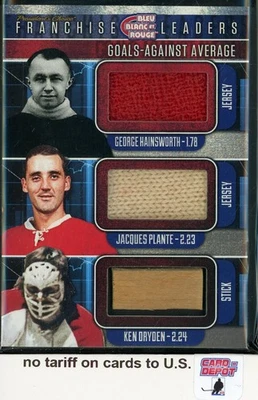 2018-19 President's Choice Bleu, Blanc & Rouge Triple Memo Dryden/Plante + 2/10 - Image 1 of 2