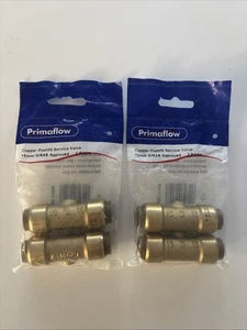 Válvula de servicio Primaflow Copper Pushfit 15 mm paquete de 4 PVP £36 - Imagen 1 de 3