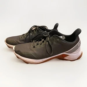 Salomon Alphacross 4 GTX GORETEX Green Olive Vanilla 11.5 Trail Running Hiking - Picture 1 of 12