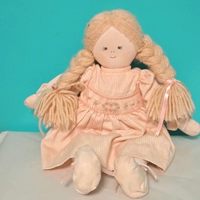 Vintage House of Hatten Pink Gingham Blonde Baby Girl Plush Doll - Image 1 of 4