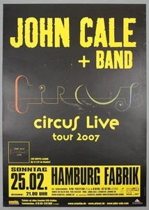 JOHN CALE (Velvet Underground) – rare original Hamburg 2007 concert poster - Picture 1 of 3
