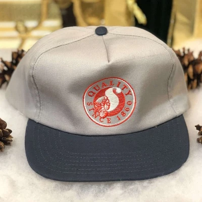 Sombrero de sarga gris con cierre a presión Shaw's Supermarket New England de colección años 90 Foto 1 de 4