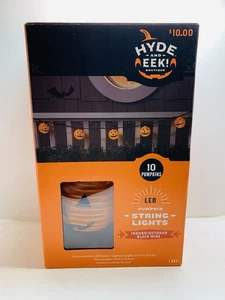 String Lights Pumpkins Hyde and Eek 10 Count Indoor/Outdoor LED Halloween - Picture 1 of 3