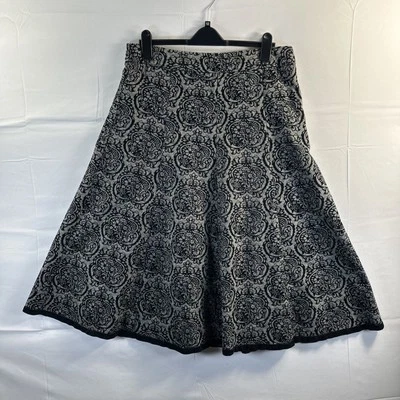 Wardrobe Women Midi Damask Skirt Size 16 Multicoloured Elastic Waist Lined - Image 1 of 4
