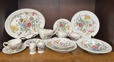 Vernon Kilns May Flower China pintado a mano bajo esmalte CA EE. UU. De colección *Elección* Foto 1 de 4