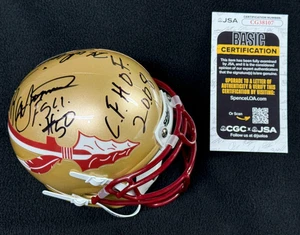 Ron Simmons Signed Multi Inscribed Florida State Seminoles Mini Helmet JSA WWE - Picture 1 of 6