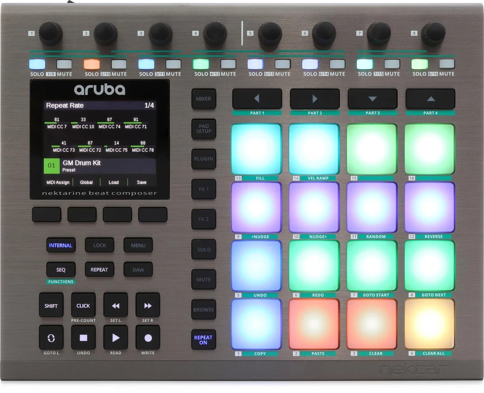 Compositor de ritmos Nektar Aruba y controlador DAW Foto 1 de 1