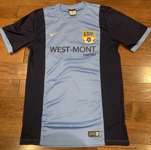 Nike Dri-Fit West-Mont United Soccer Jersey Blue/Black Size Small - Picture 1 of 4