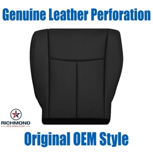 For 2014-2016 Nissan Rogue - Driver Side Bottom GENUINE Leather Seat Cover Black - Picture 1 of 18