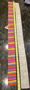 2 Vtg ‘70’s Liz Claiborne Thin Silk Scarf Ascot Foulard Hair Head 45.5”x 3" NWT - Picture 1 of 7