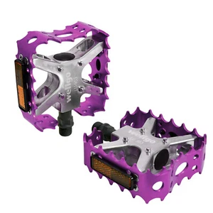 Pedales de bicicleta Wellgo Old School BMX MTB Bear Trap 9/16", púrpura - Imagen 1 de 4