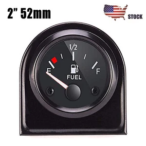 2"52mm Car Fuel Level Gauge 240-33ohms Fuel Tank Meter E-1/2-F Pointer 12V P8D7 - Picture 1 of 10