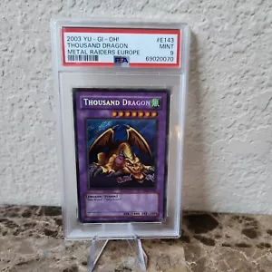2002 PSA 9 Mint YuGiOh Metal Raiders Europe Thousand Dragon #E143 Mrd-E143 - Picture 1 of 3